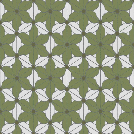 Retro Metro Series - Valley of Life Night Bloom Satin 300x300mm Ceramic Tile