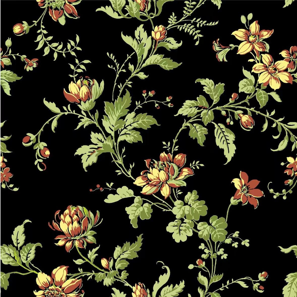 Red Room Series - Night Bloom Satin 300x300mm Ceramic Tile