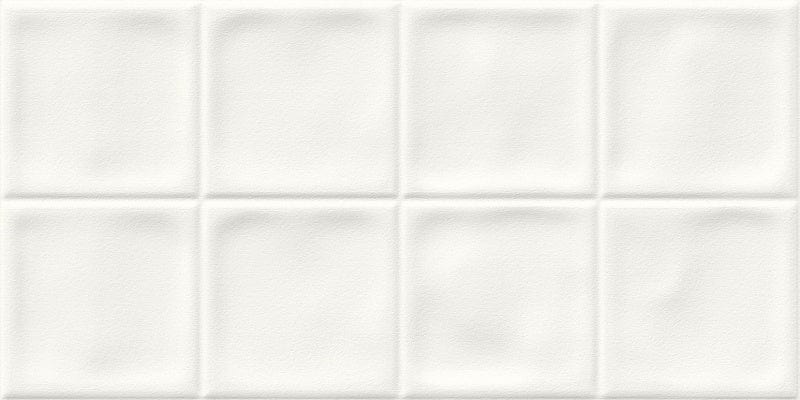 Minimalist Muse Series - Square Impressions Set 1 Ivory Mist Satin 300x600mm Ceramic Tile