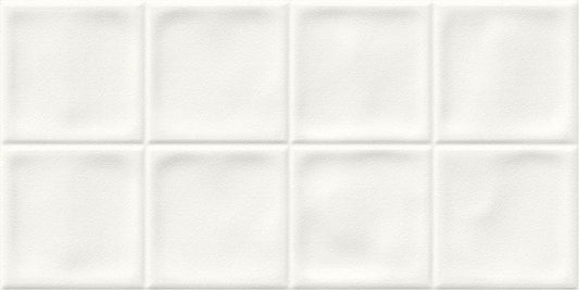 Minimalist Muse Series - Square Impressions Set 1 Ivory Mist Satin 300x600mm Porcelain Tile