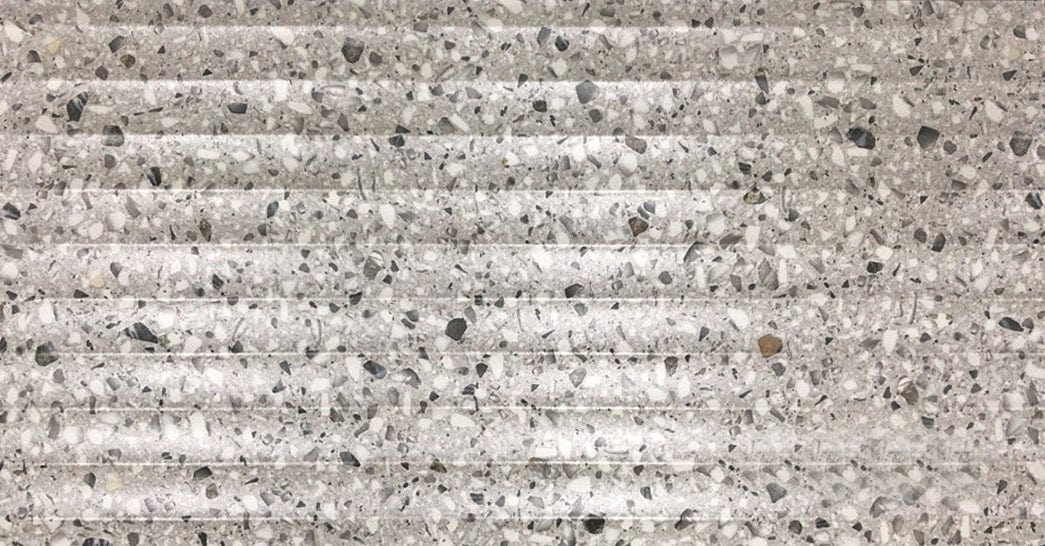 Recreated Terrazzo Series - Platinum Satin 300x600mm 3D Wavy Textured Ceramic Tile