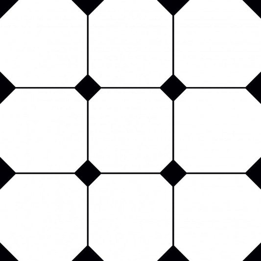 Metro Mod Series - Noir Matrix Quad Satin 400x400mm Ceramic Tile