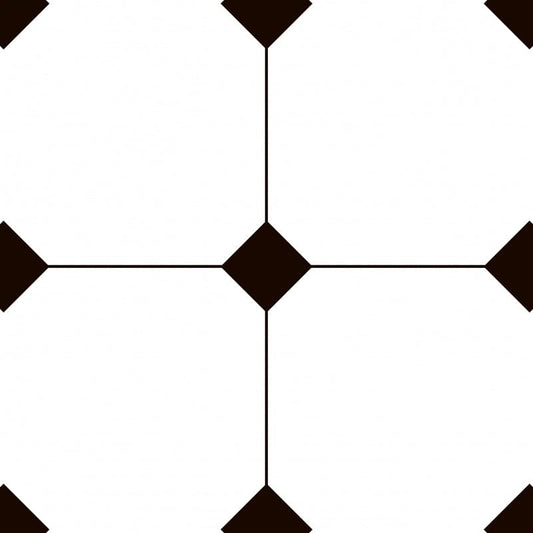 Metro Mod Series - Noir Quad Satin 400x400mm Porcelain Tile