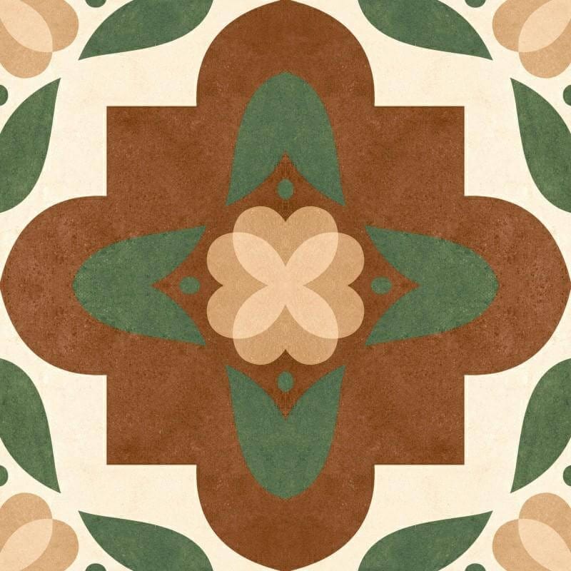 Metro Mod Series - Savannah Bloom Satin 400x400mm Porcelain Tile