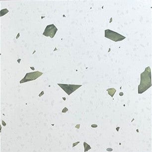 Recreated Terrazzo Series - Green Galaxy Satin 400x400mm Ceramic Tile