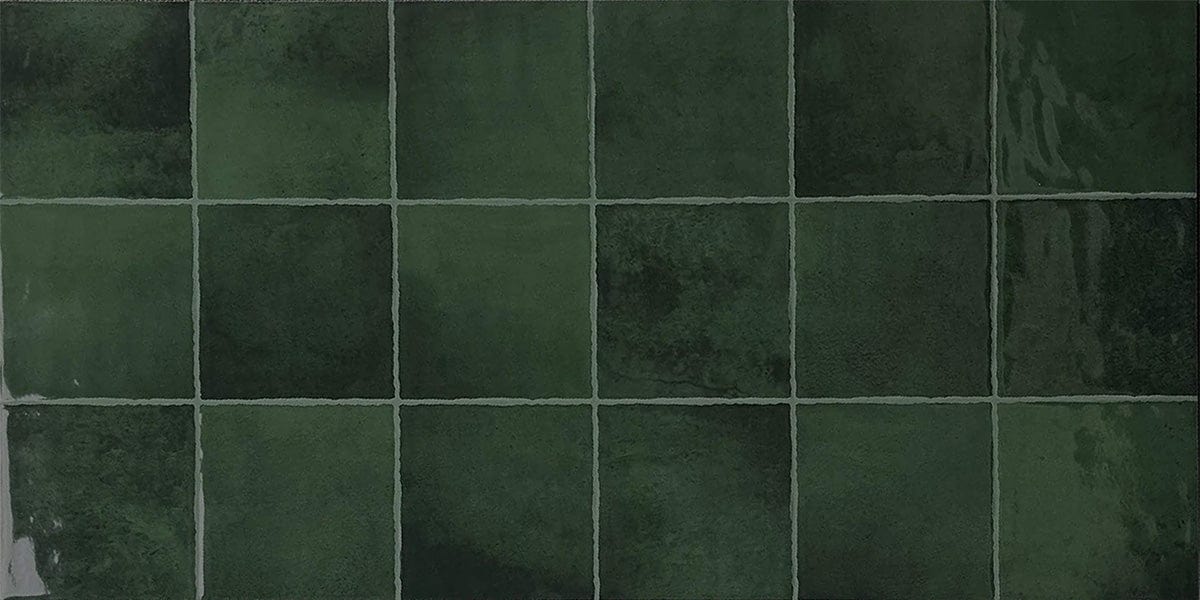 Cut Sample - Moroccan Glaze Series - Between Green Gloss 400x800mm Porcelain Tile (Cut Size: Approx. 266x400 mm)