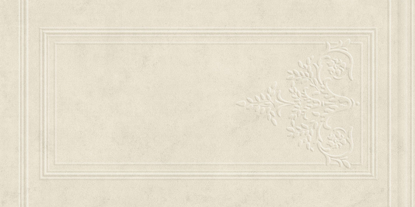 Manor Series - Baroque Blossom Misty Dawn Satin 400x800mm Ceramic Tile