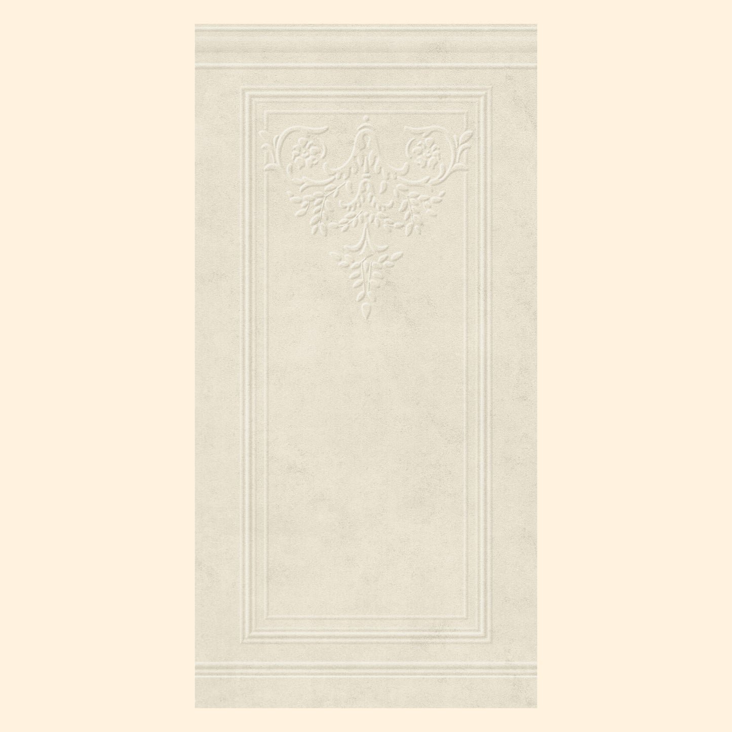 Cut Sample - Manor Series - Baroque Blossom Misty Dawn 400x800mm Ceramic Tile (Cut Size: Approx. 200x400 mm)