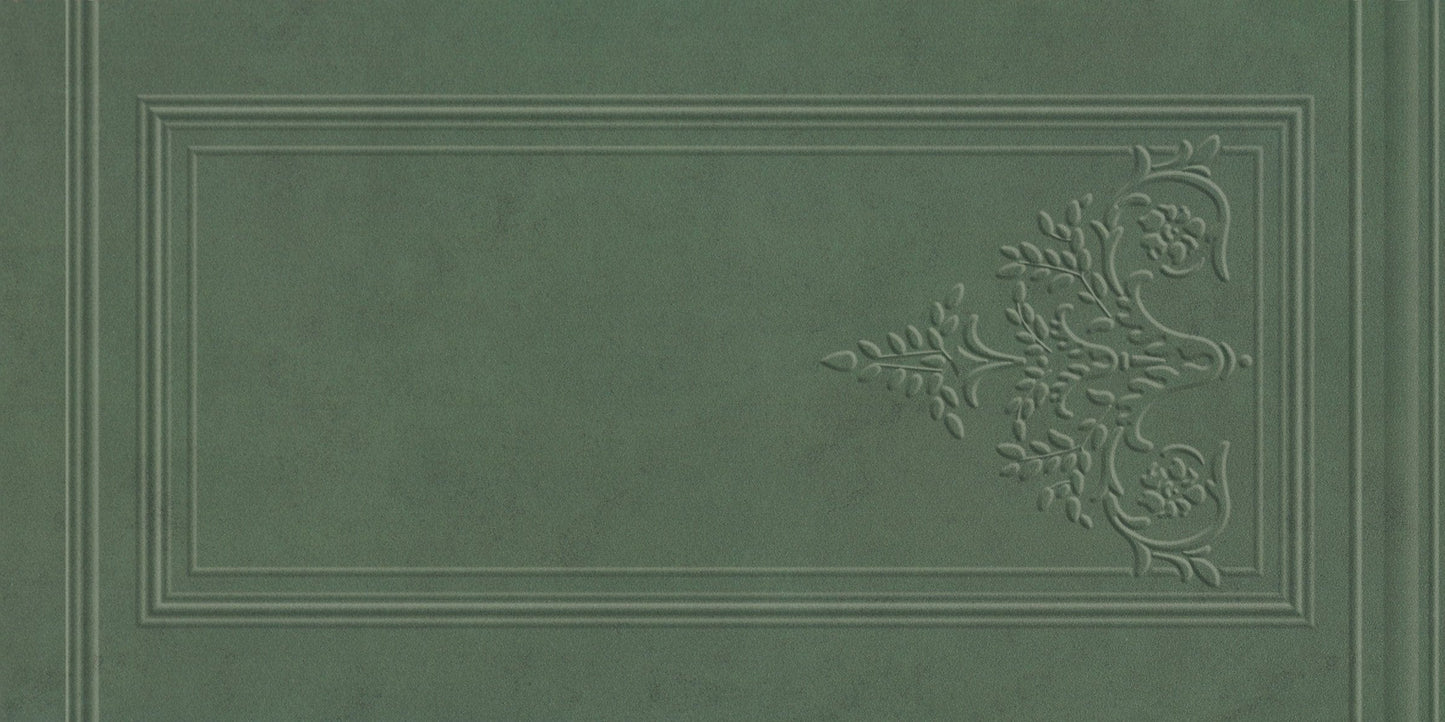 Manor Series - Baroque Blossom Mystic Moss Satin 400x800mm Ceramic Tile