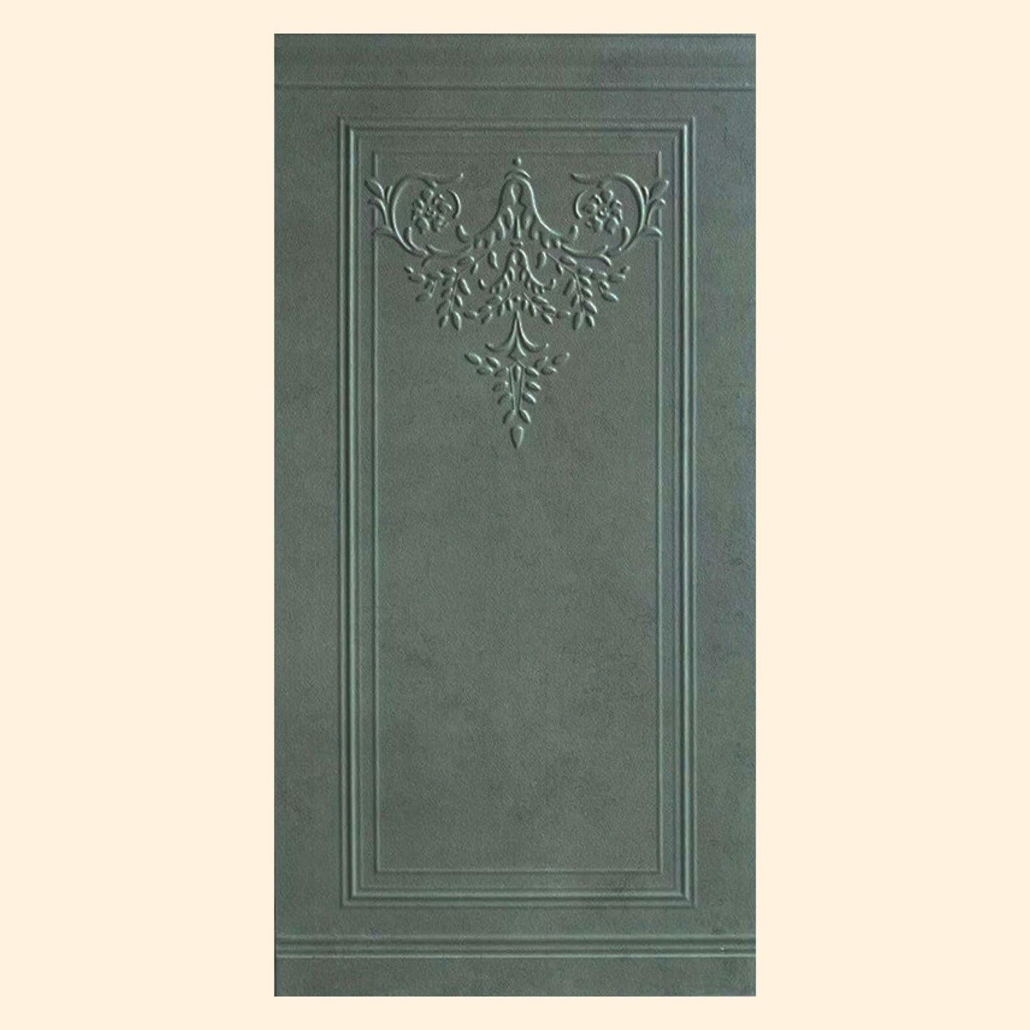 Cut Sample - Manor Series - Baroque Blossom Mystic Moss 400x800mm Ceramic Tile (Cut Size: Approx. 200x400 mm)