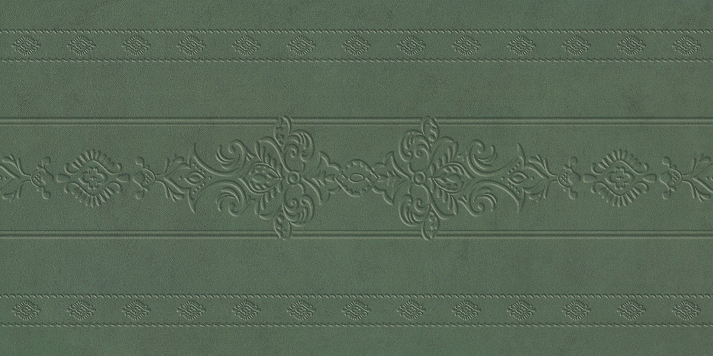 Manor Series - Elysian Etchings Mystic Moss Satin 400x800mm Ceramic Tile