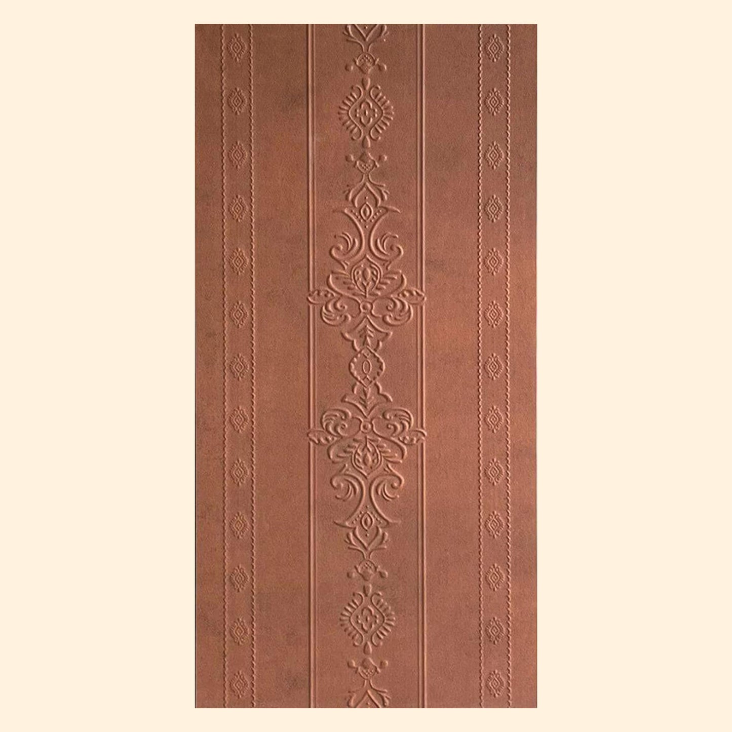 Cut Sample - Manor Series - Elysian Etchings Autumn Bronze 400x800mm Ceramic Tile (Cut Size: Approx. 200x400 mm)
