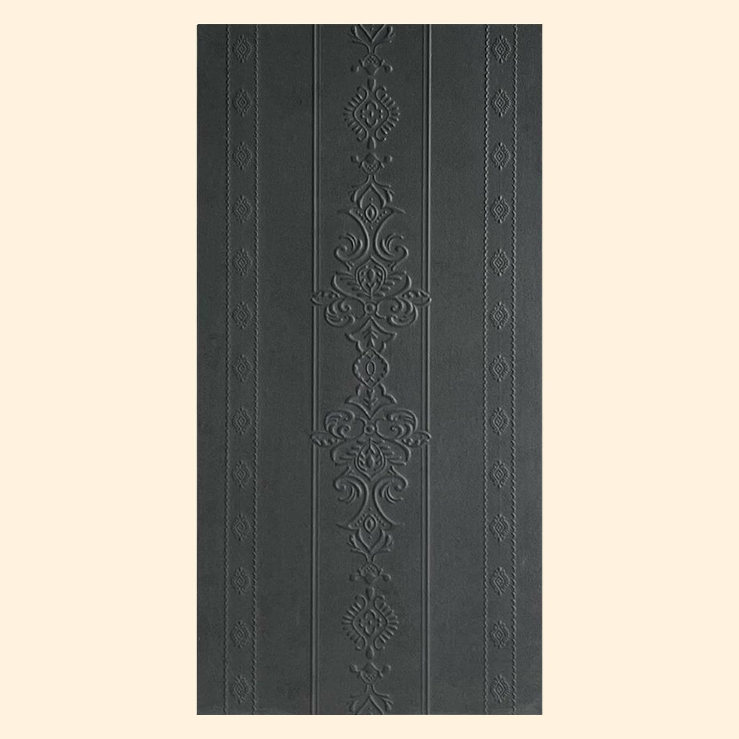 Cut Sample - Manor Series - Elysian Etchings Midnight Majesty 400x800mm Ceramic Tile (Cut Size: Approx. 200x400 mm)