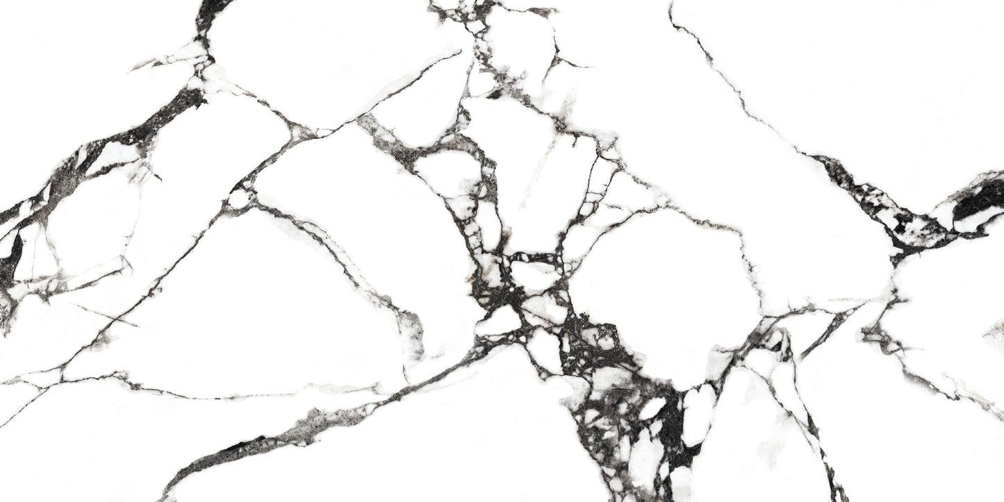 Stellar Veins Series - Obsidian Night Satin 600x1200mm Porcelain Tile