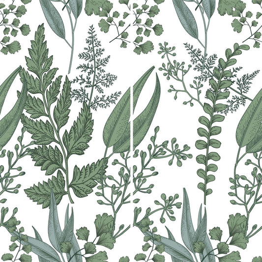 Bloom Series - Flora and Fauna Leafy Tasi Satin 400x800mm Ceramic Tile