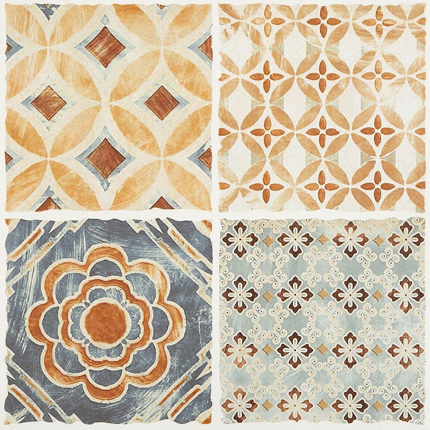 Geometry Bohemian Series - Magic Symbols Heartland Satin 300x300mm Ceramic Tile