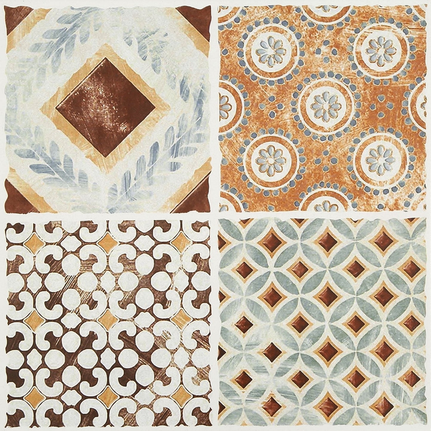 Geometry Bohemian Series - Magic Symbols Heartland Satin 300x300mm Ceramic Tile