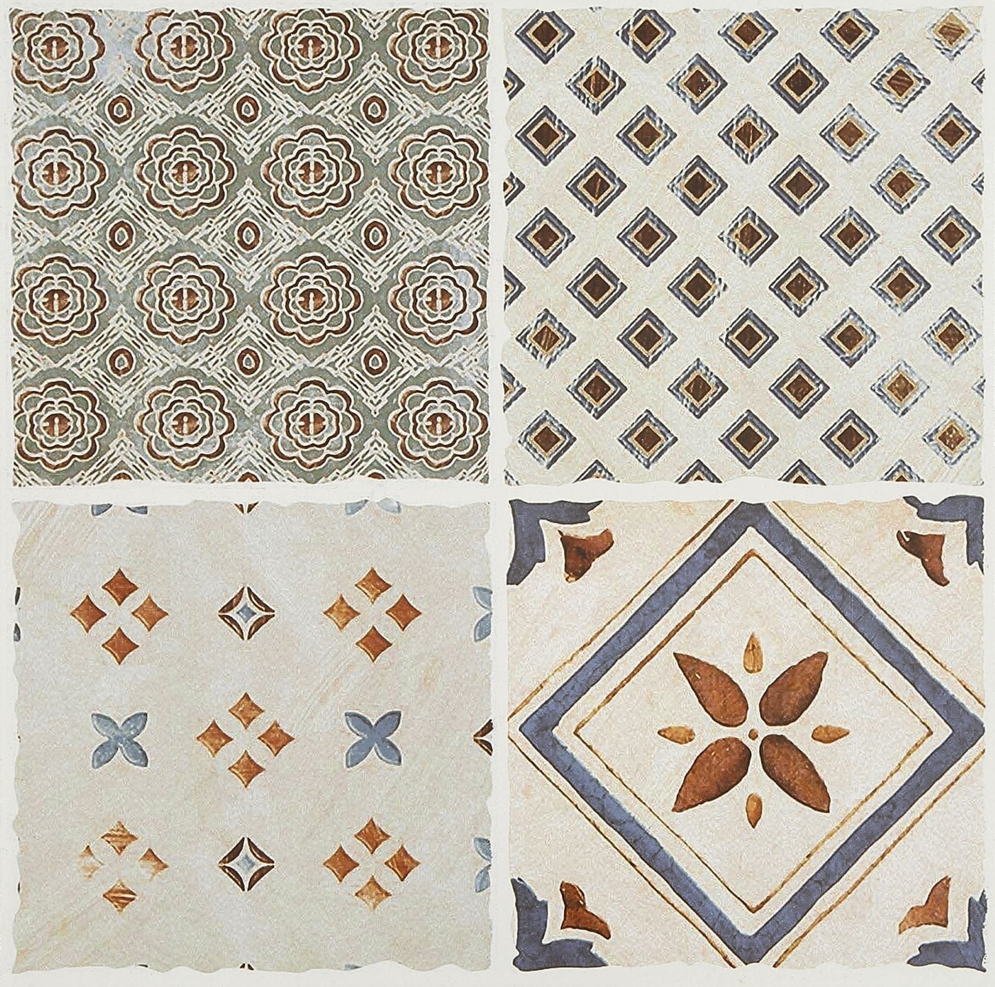 Geometry Bohemian Series - Magic Symbols Heartland Satin 300x300mm Ceramic Tile