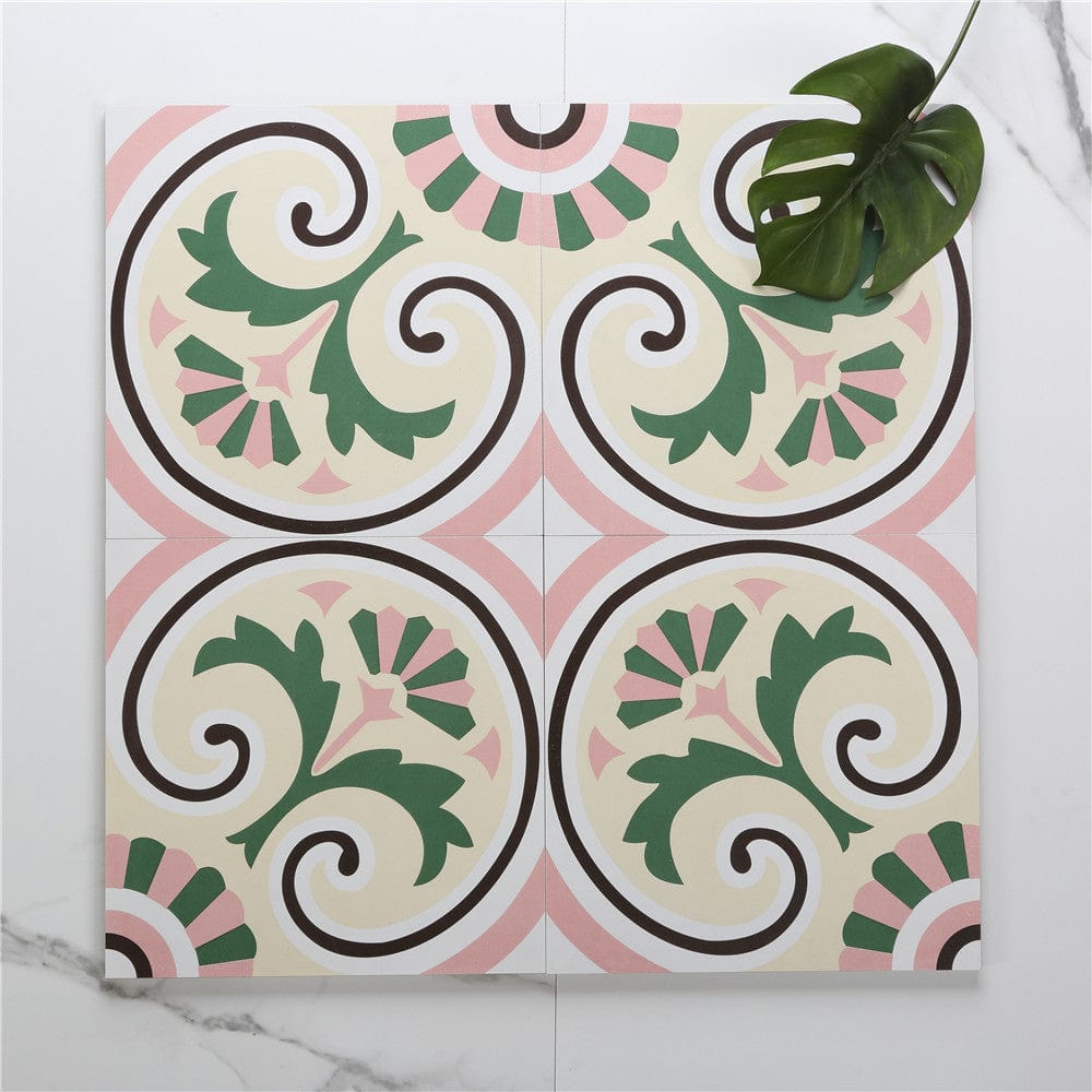 Pink Lovers Series - Garden Swing Satin 300x300mm Ceramic Tile