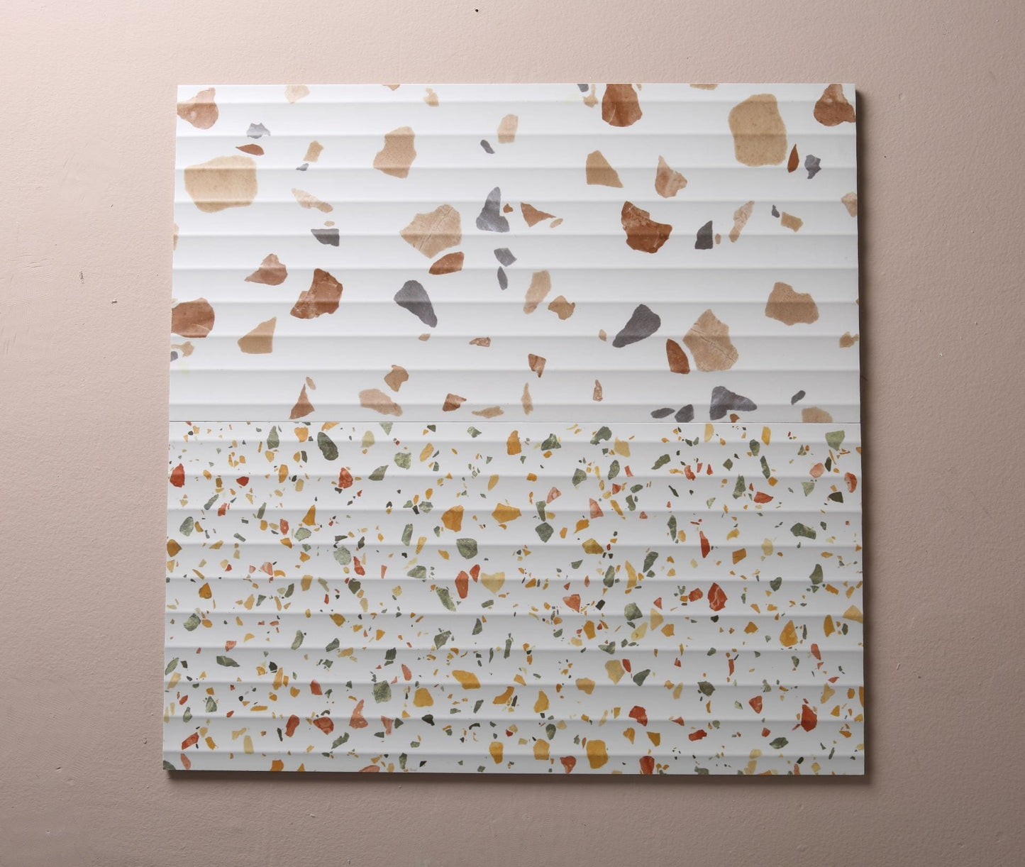 Recreated Terrazzo Series - Sizzling Sunset Satin 300x600mm 3D Wavy Textured Ceramic Tile