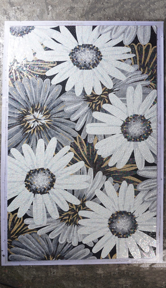 Artistic Mosaic - Giant Flowers - Perennials White