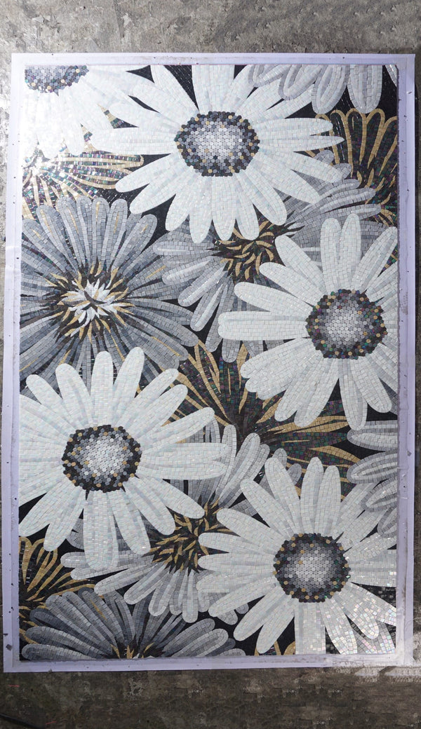 Artistic Mosaic - Giant Flowers - Perennials White