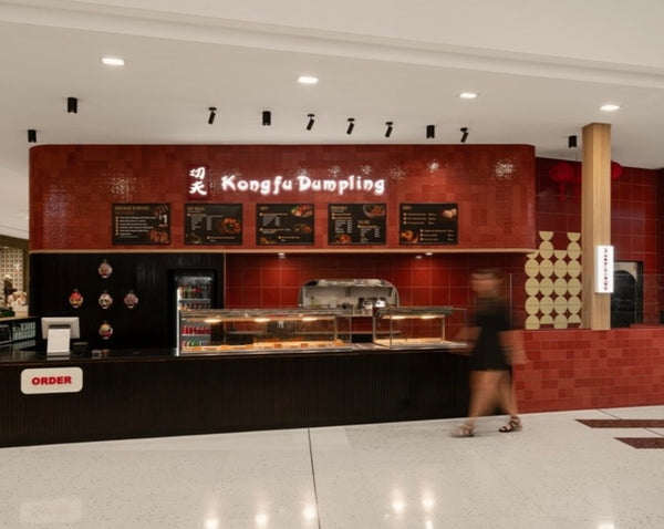 KongFu Dumpling Kawana Fitout | Red Dress & Spanish Country Tiles