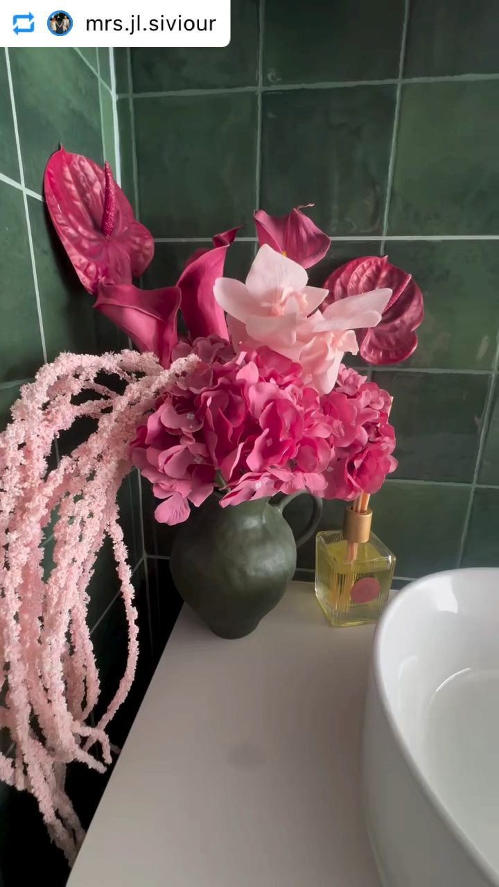 A Bold Green Bathroom in Woodchester, SA — Wrapped in Moroccan Glaze Ripple Green Porcelain
