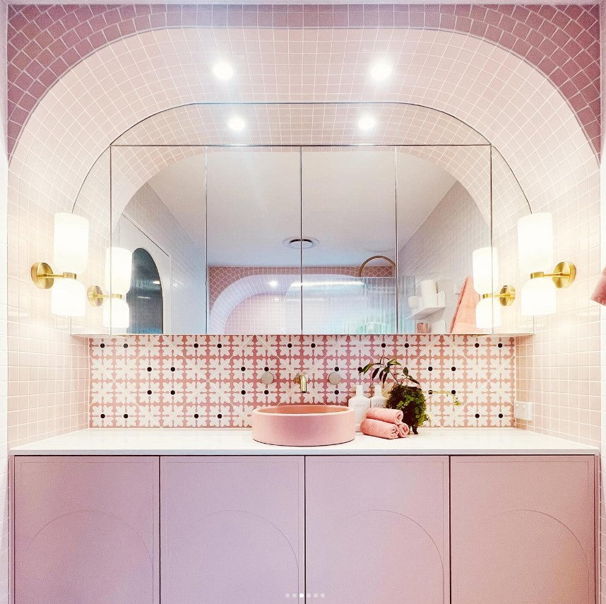 Blush Beauty: Stunning Bathroom Makeover with Pink Lovers Series Tiles