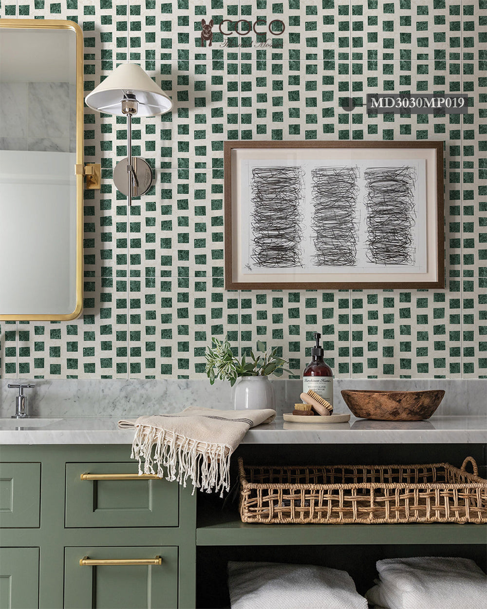 Green Geometric Patterned Tile | Green Magic Series Time Lapse Matte ...
