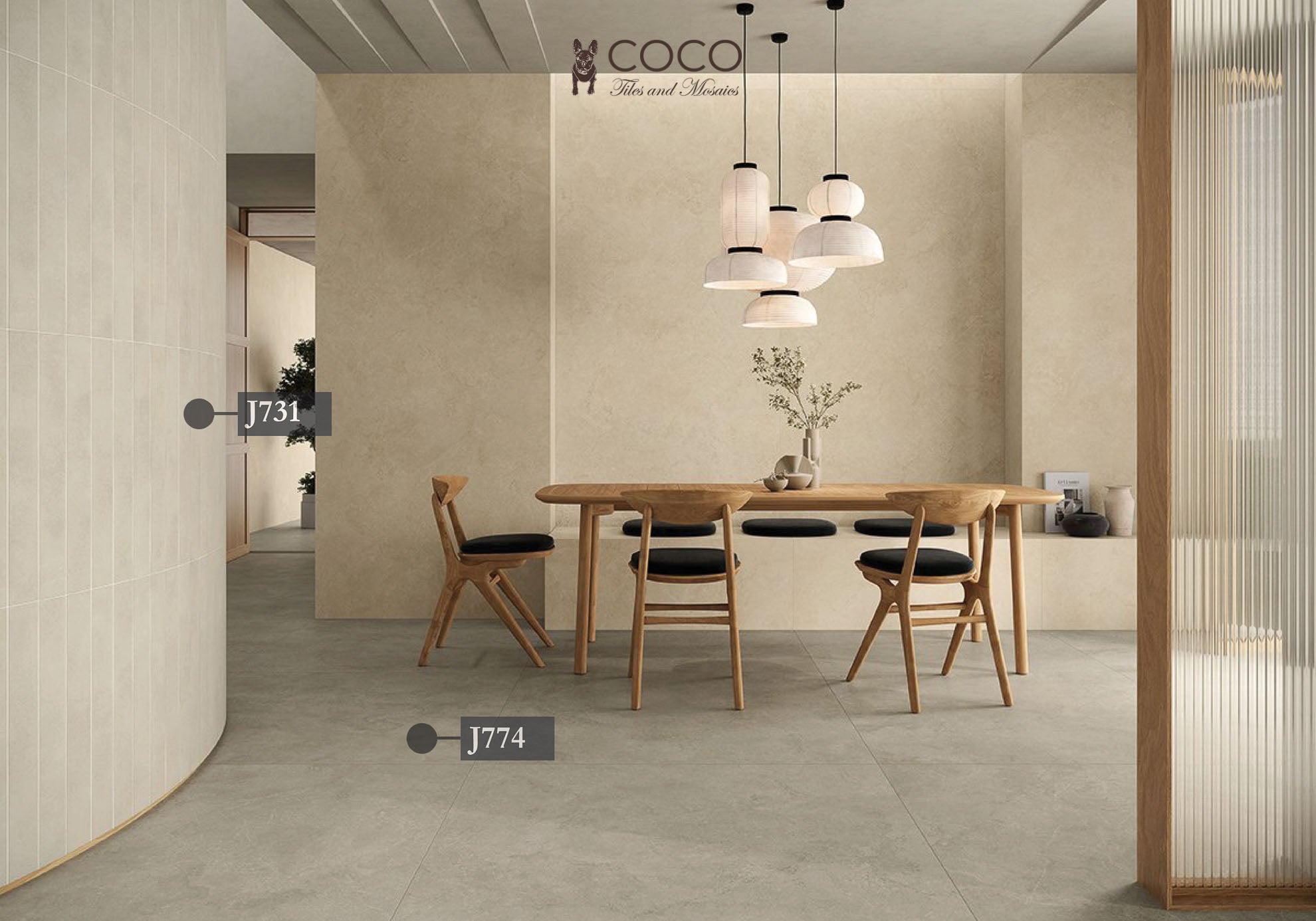 Flow & Form | Rupe Floor Tiles & Seashell White Curve Wall Tiles – COCO ...