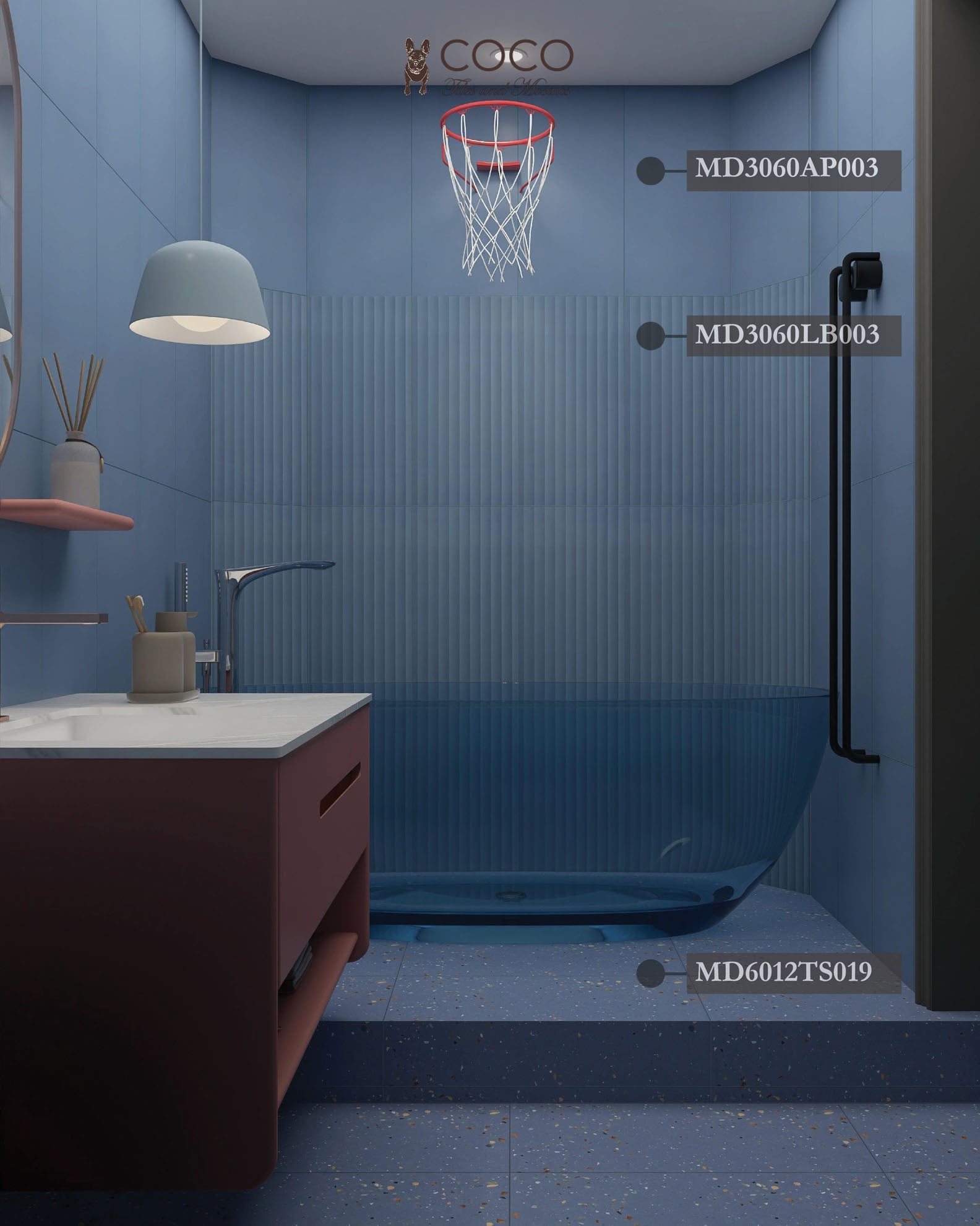 Cool Court Bathroom