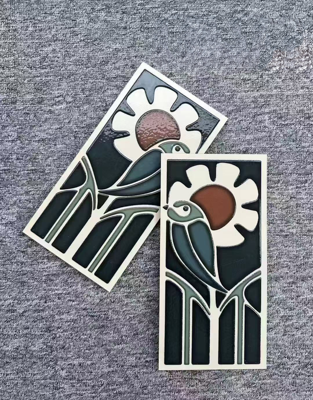 Art Nouveau Series - Lovebirds at Dusk Satin 150x300mm Ceramic Tile
