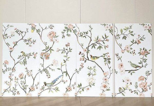 Botanical Floral Bird Wallpaper Tile | Eternal Spring Bloom 400x800mm ...