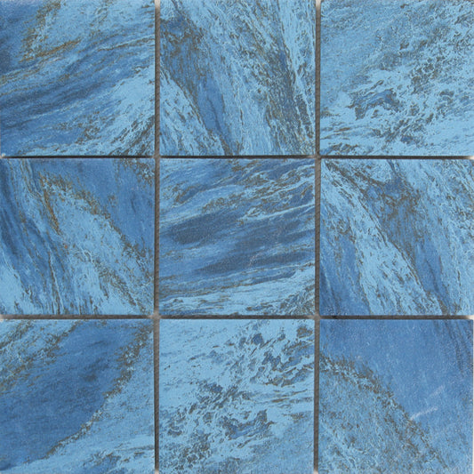 CoCo & Breezy Series - Blue Seashells Matte 97x97mm Mosaic Tile