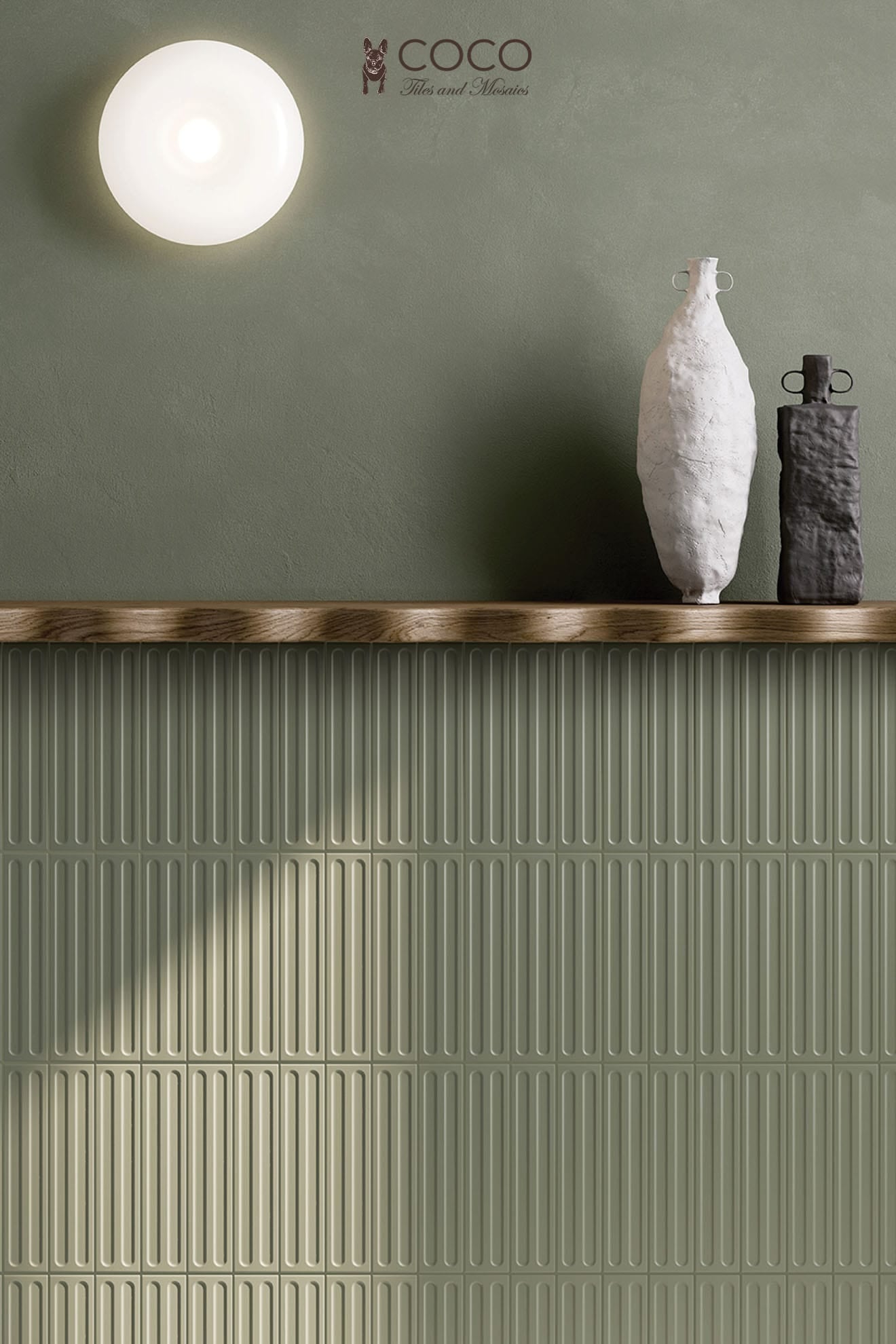 Cadence Series - Sage Green STR 1 Matt 64x300mm Porcelain Tile