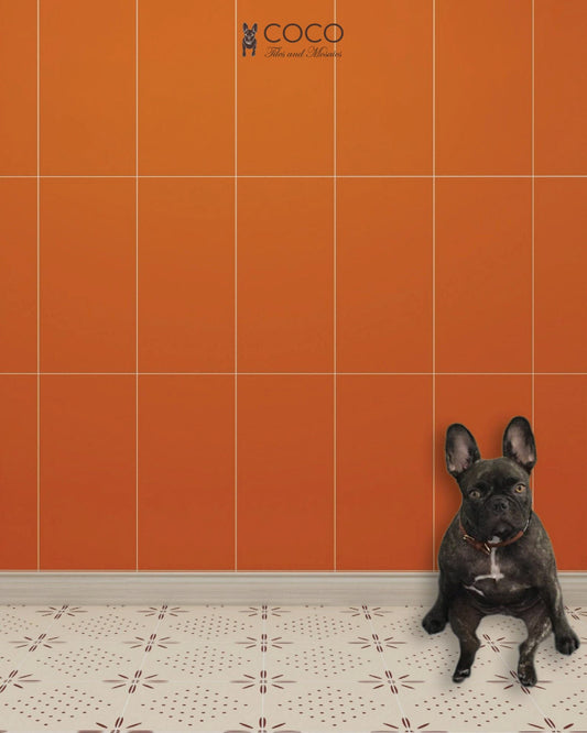 Artist's Palette Series - Orange Peel Satin 300x600mm Ceramic Tile