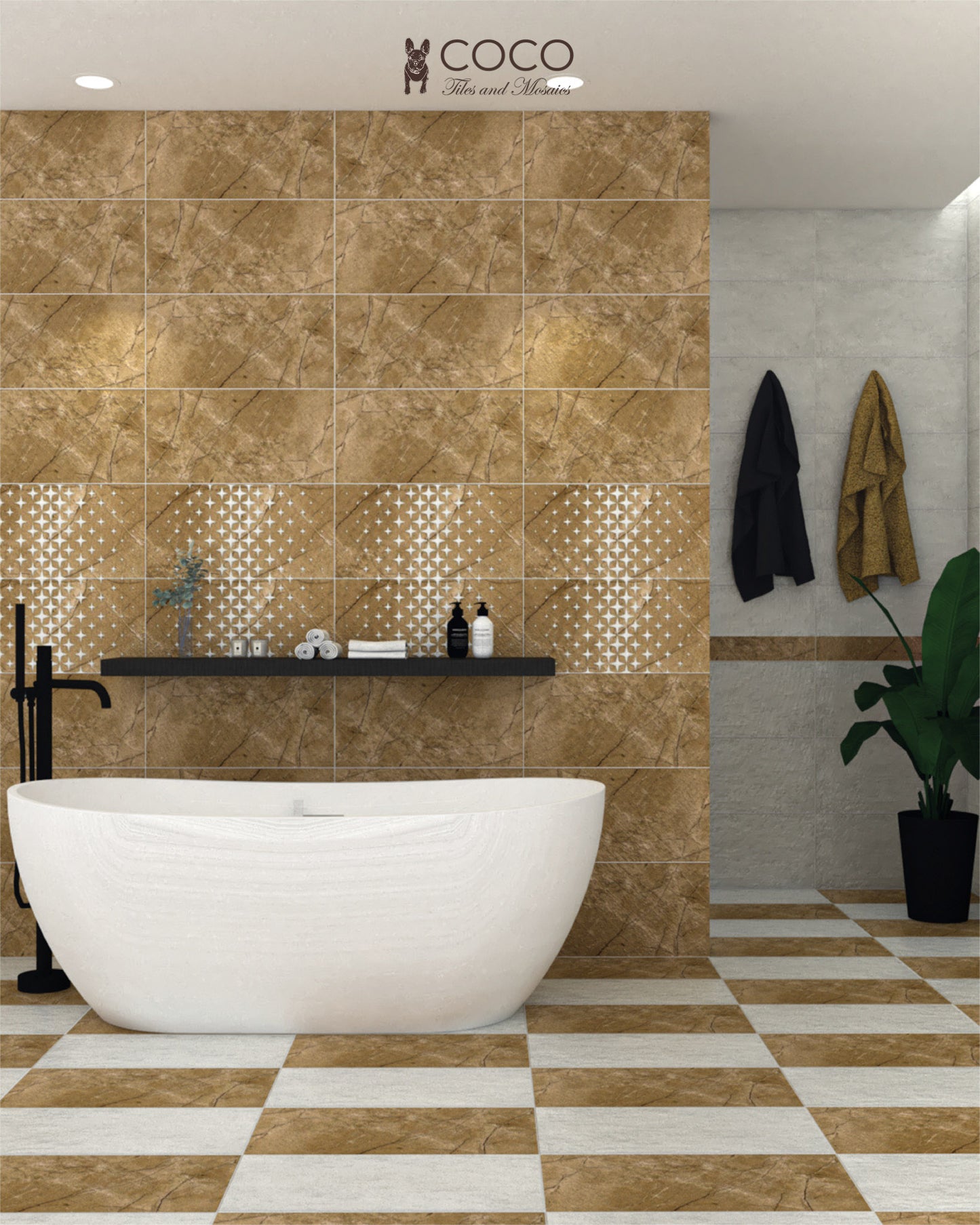 Wild Mirage Series - Vaucluse Gold 300x600mm Ceramic Tile