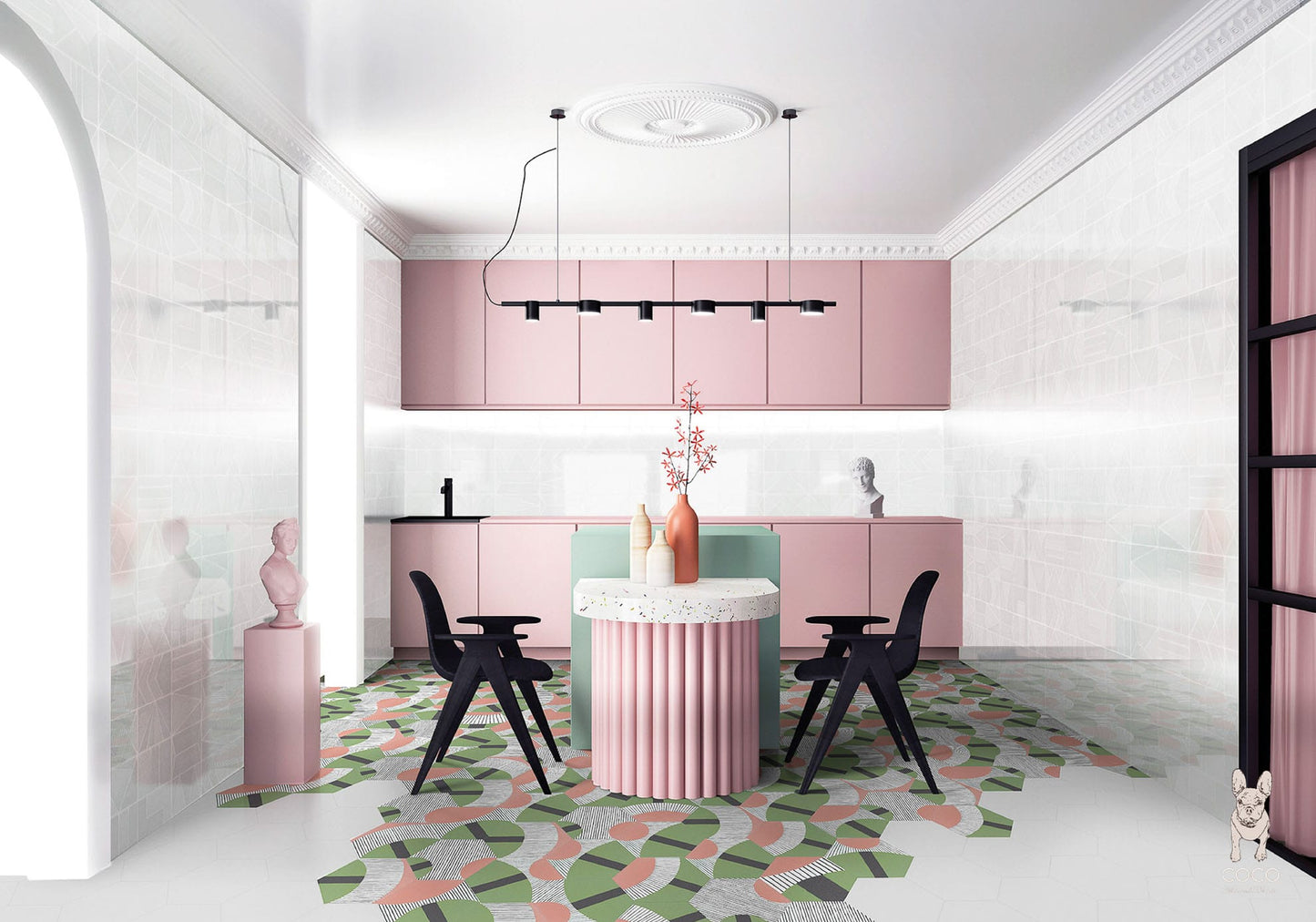 KaleidoCraft Series - Spring Fusion Natural 250x290mm Hexagon Porcelain Tile