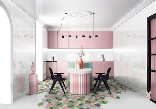 KaleidoCraft Series - Spring Fusion Natural 250x290mm Hexagon Porcelain Tile