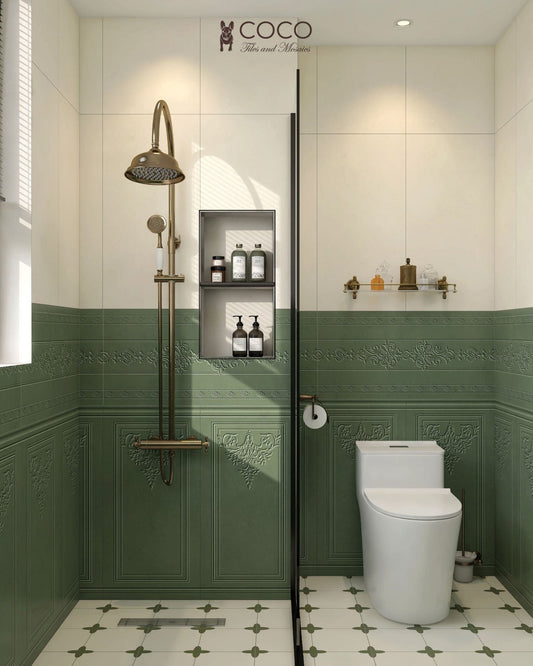 Manor Series - Soft Stillness Mystic Moss Satin 400x800mm Ceramic Tile