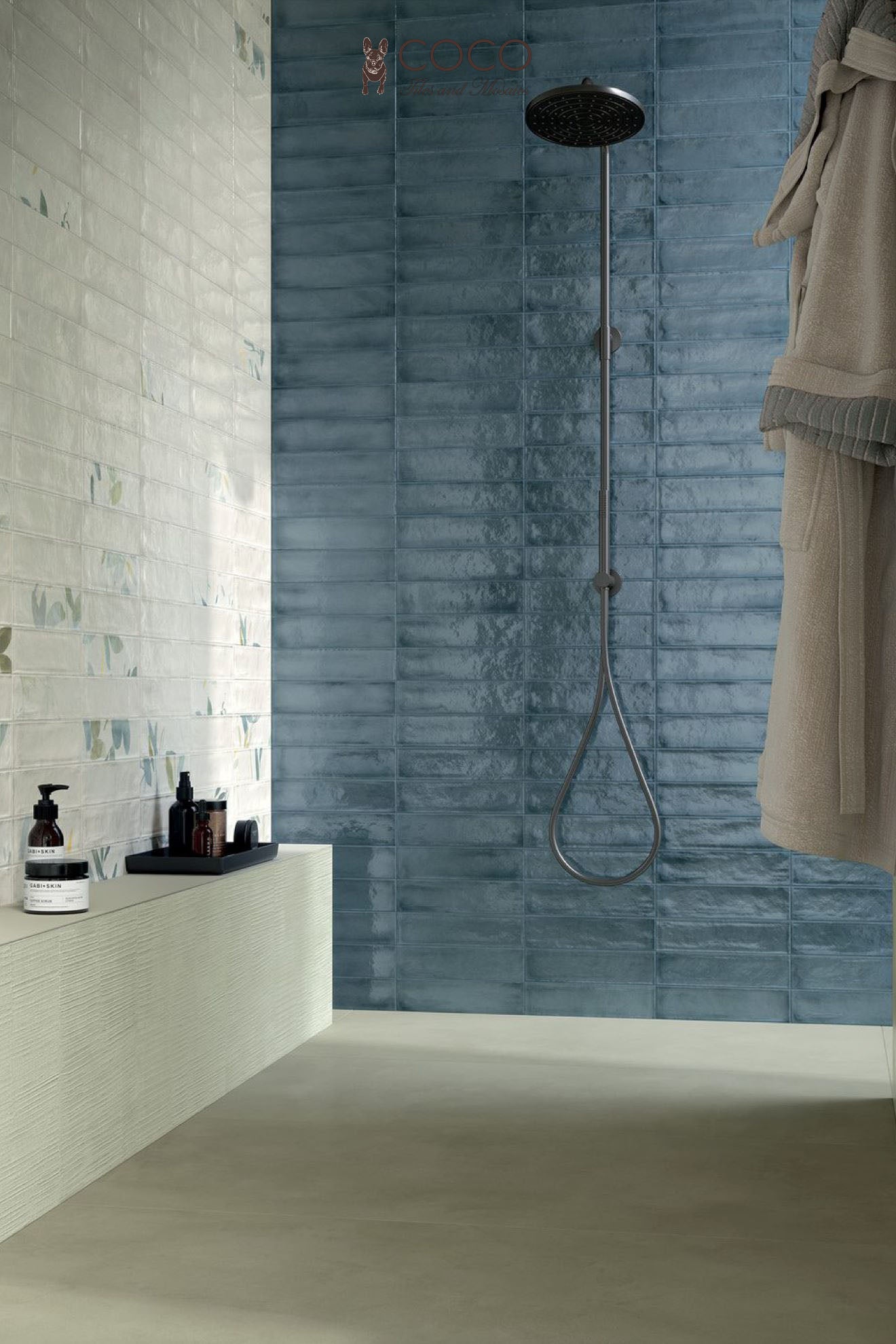 Lustroform Series - Ocean Sapphire Gloss 75x300mm Porcelain Tile