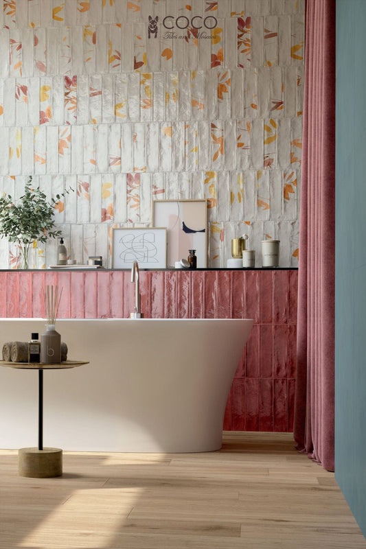 Lustroform Series - Autumn Whisper Gloss  75x300mm Porcelain Tile