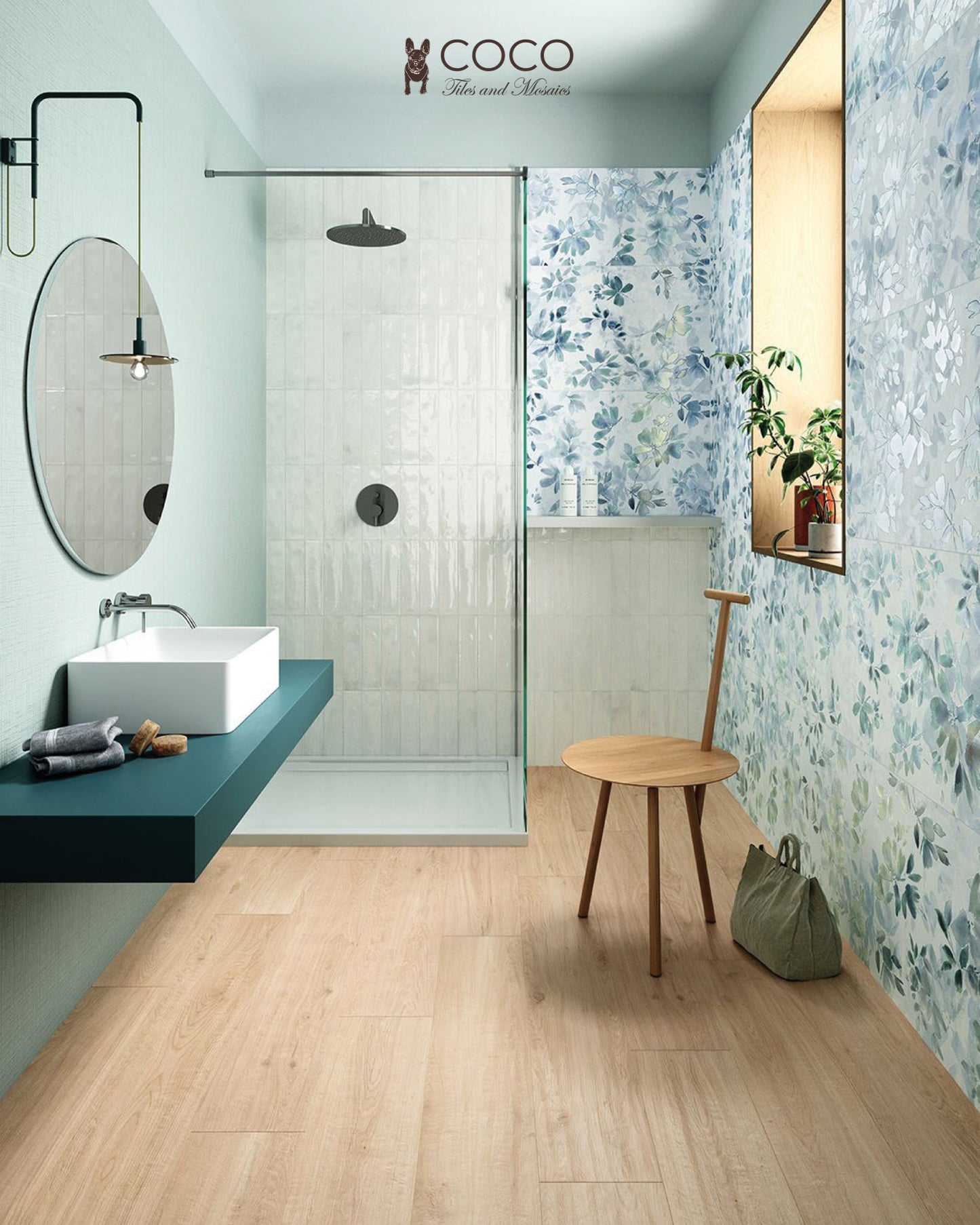 Babylon Series -  Azure Embossed  500x1200mm Ceramic Tile