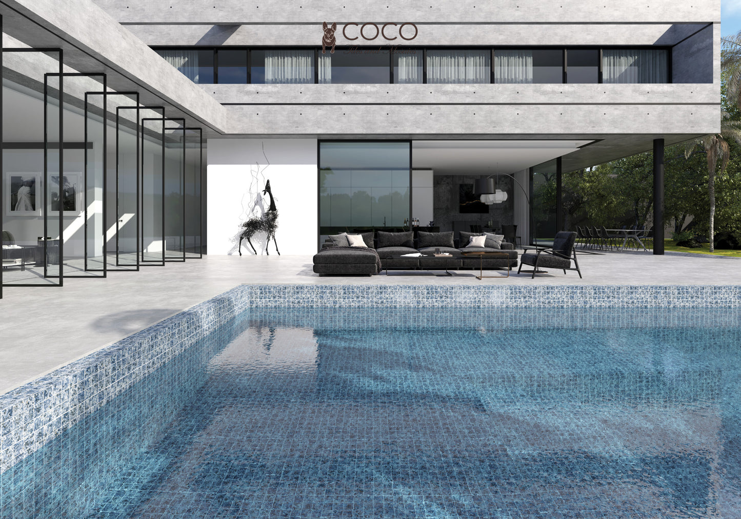 CoCo & Breezy Series - Greek Islands Matte 97x97mm Mosaic Tile