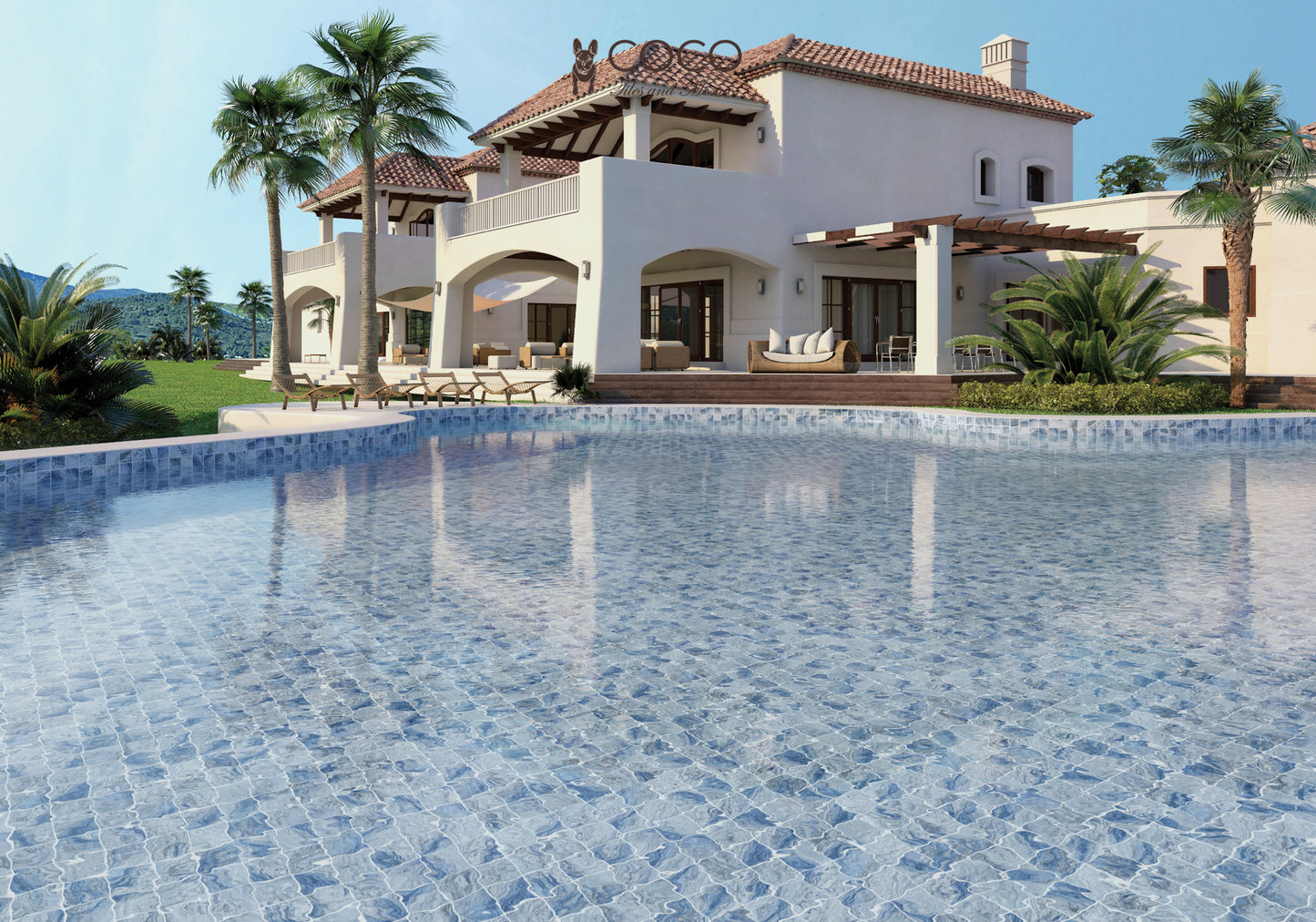 CoCo & Breezy Series - Greek Islands Matte 97x97mm Mosaic Tile