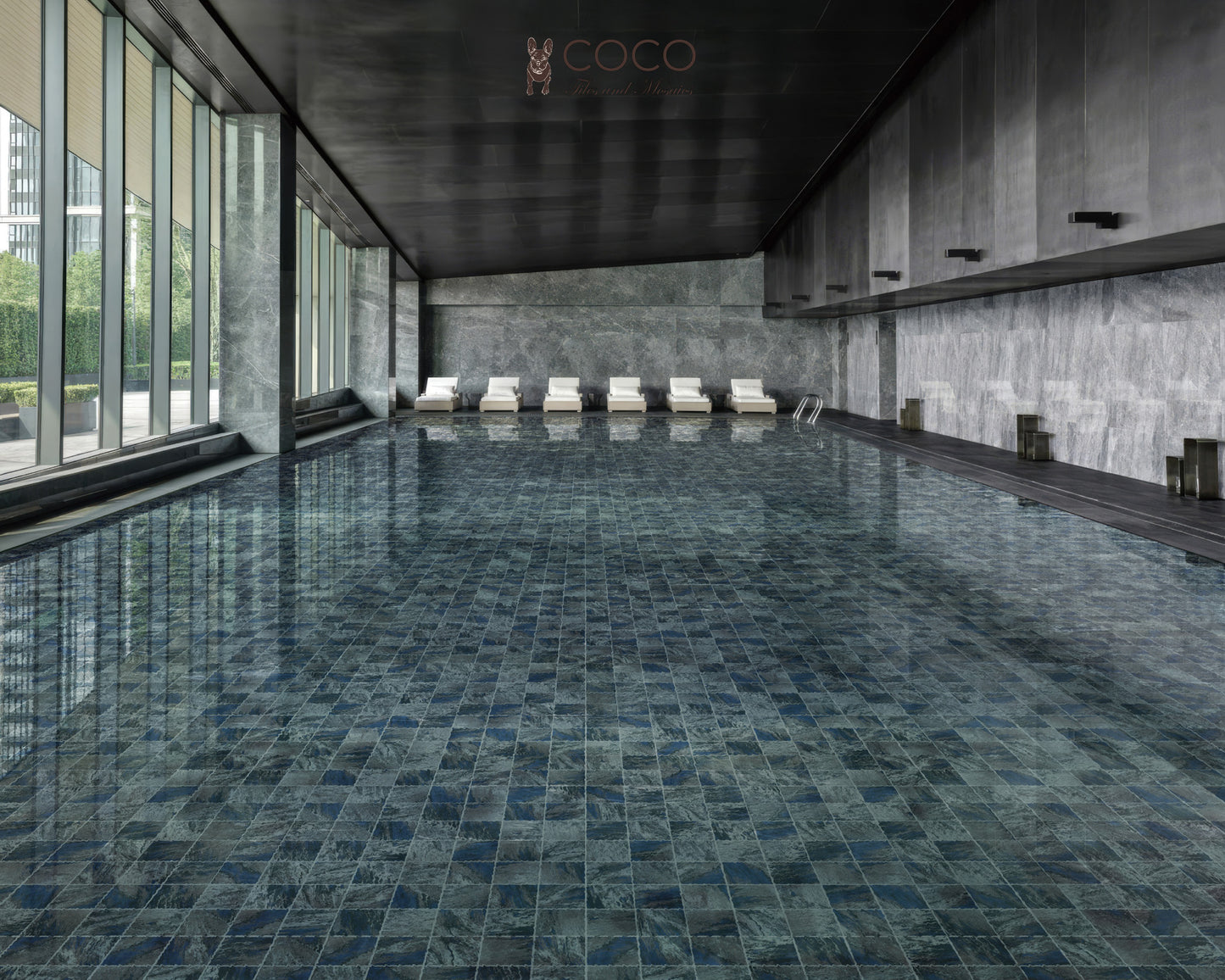 CoCo & Breezy Series - Breaking Waves Gloss 97x97mm Porcelain Mosaic Tile