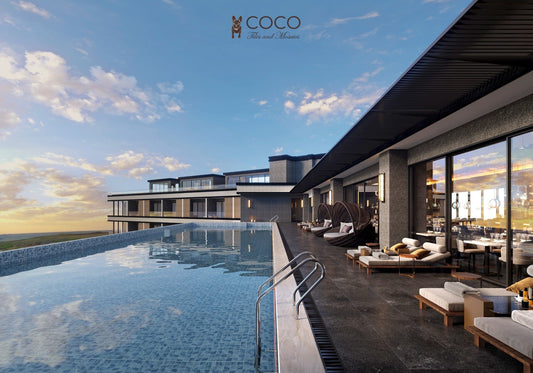 CoCo & Breezy Series - Greek Islands Matte 97x97mm Porcelain Mosaic Pool Tile