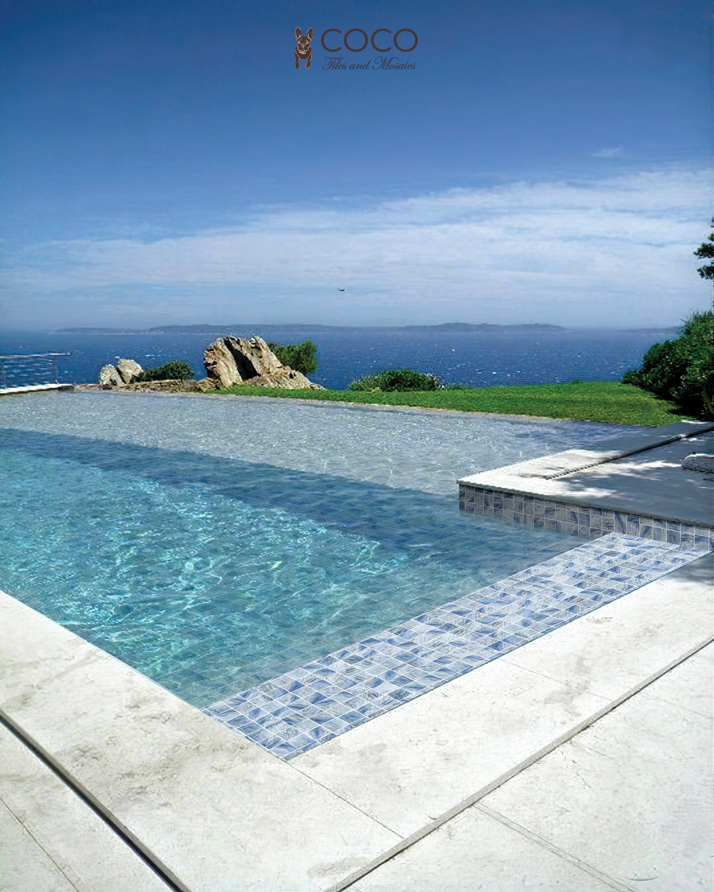 CoCo & Breezy Series - Greek Islands Matte 97x97mm Porcelain Mosaic Pool Tile