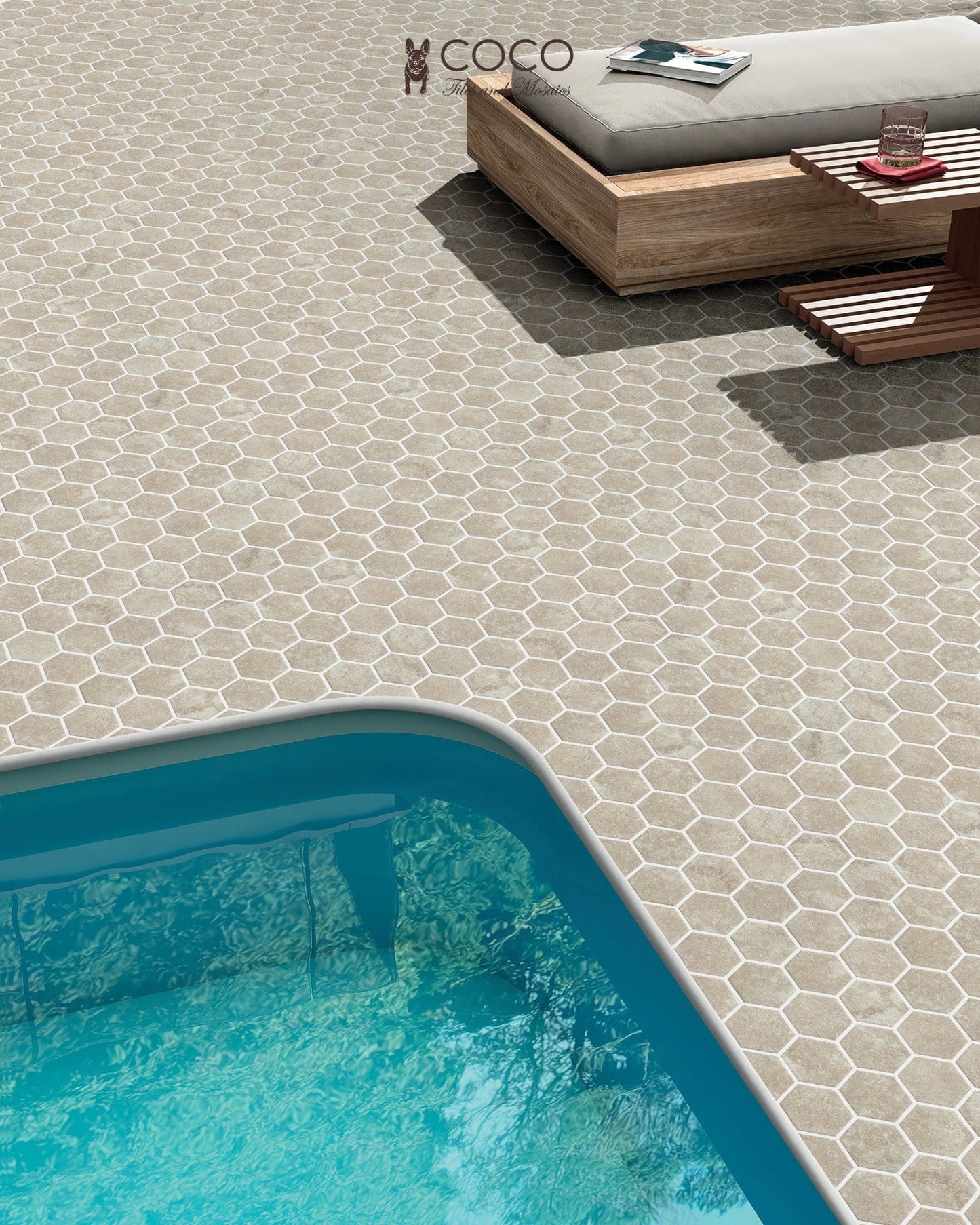 Hidden Gem Series - Chalk Naturale Hexagon Matte 73x84mm Mosaic Tile